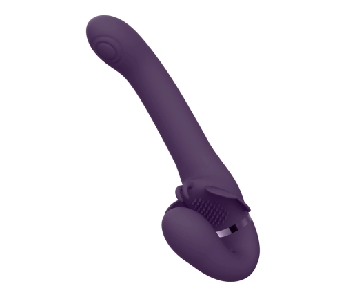 Satu - Pulse-Wave and Vibrating Strapless Strapon - Purple