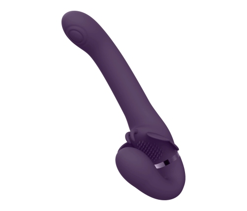 Satu - Pulse-Wave and Vibrating Strapless Strapon - Purple