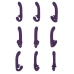 Satu - Pulse-Wave and Vibrating Strapless Strapon - Purple