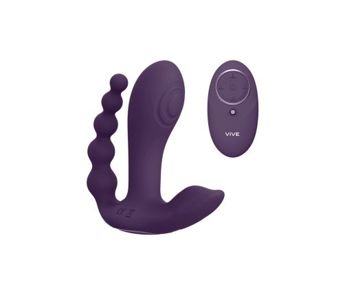 Kata - Pulse Wave  Vibrating Double Penetration Vibrator - Purple