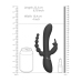 Rini - Pulse Wave  Vibrating Double Penetration Rabbit - Black