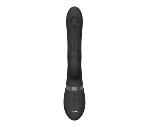 Rini - Pulse Wave  Vibrating Double Penetration Rabbit - Black