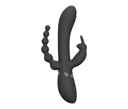 Rini - Pulse Wave  Vibrating Double Penetration Rabbit - Black