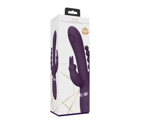 Rini - Pulse Wave  Vibrating Double Penetration Rabbit - Purple
