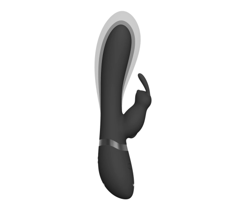 Taka - Inflatable and Vibrating Rabbit Vibrator - Black