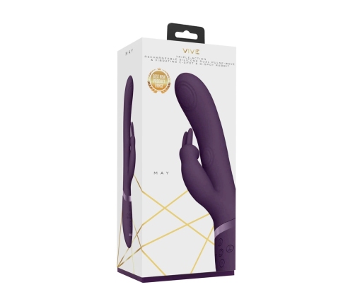 May - Dual Pulse-Wave  Vibrating C-spot  G-Spot Rabbit - Purple