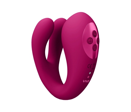 Yoko - Triple Action Vibrator Dual Prongs with Clitoral Pulse Wave