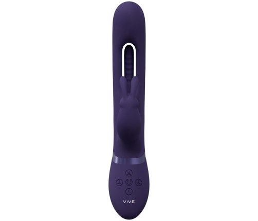 Mika - Triple Motor - Vibrating Rabbit with Innovative G-Spot Flapping Stimulator - Purple