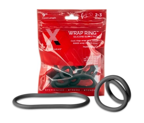 Silicone Slim Wrap Ring - Cockring / Ball Strap - 9 / 22 cm