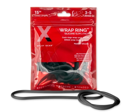 Silicone Slim Wrap Ring - Cockring / Ball Strap - 15 / 38 cm