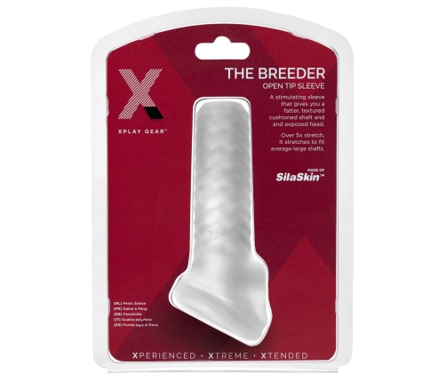 Perfect Fit XPlay Breeder Intimate Sleeve Open Tip Transparent